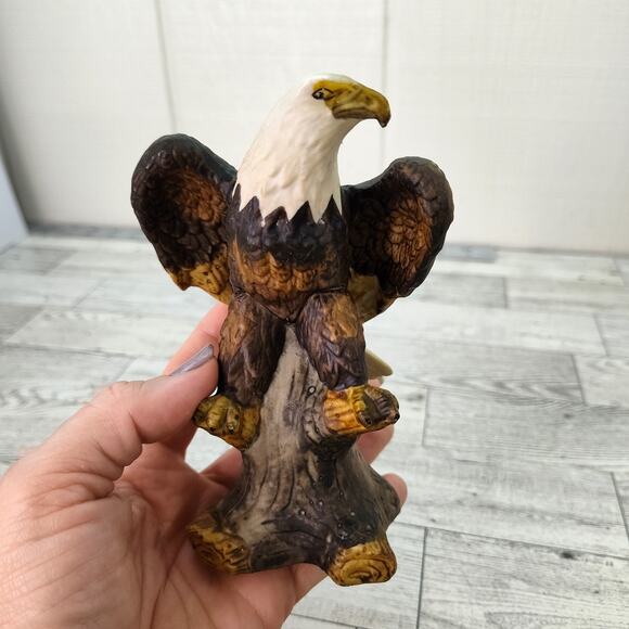 Vintage Bald Eagle‎ Figurine - 5" Ceramic Patriotic American Wildlife Statue Fig - Picture 2 of 11
